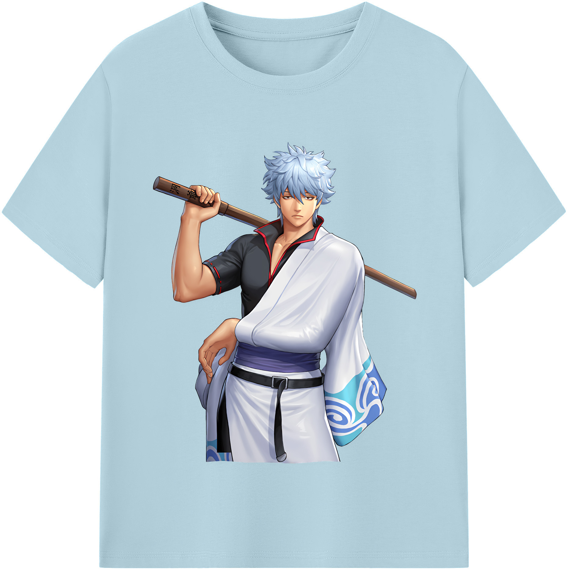 （画像用） ぎんたま 坂田銀時（さかたぎんとき） 神楽 志村新八（しむら しんぱち） GINTAMA Sakata Gintoki Kagura Shimura Shinpachi 綿100％半袖Tシャツ（フロントプリント）